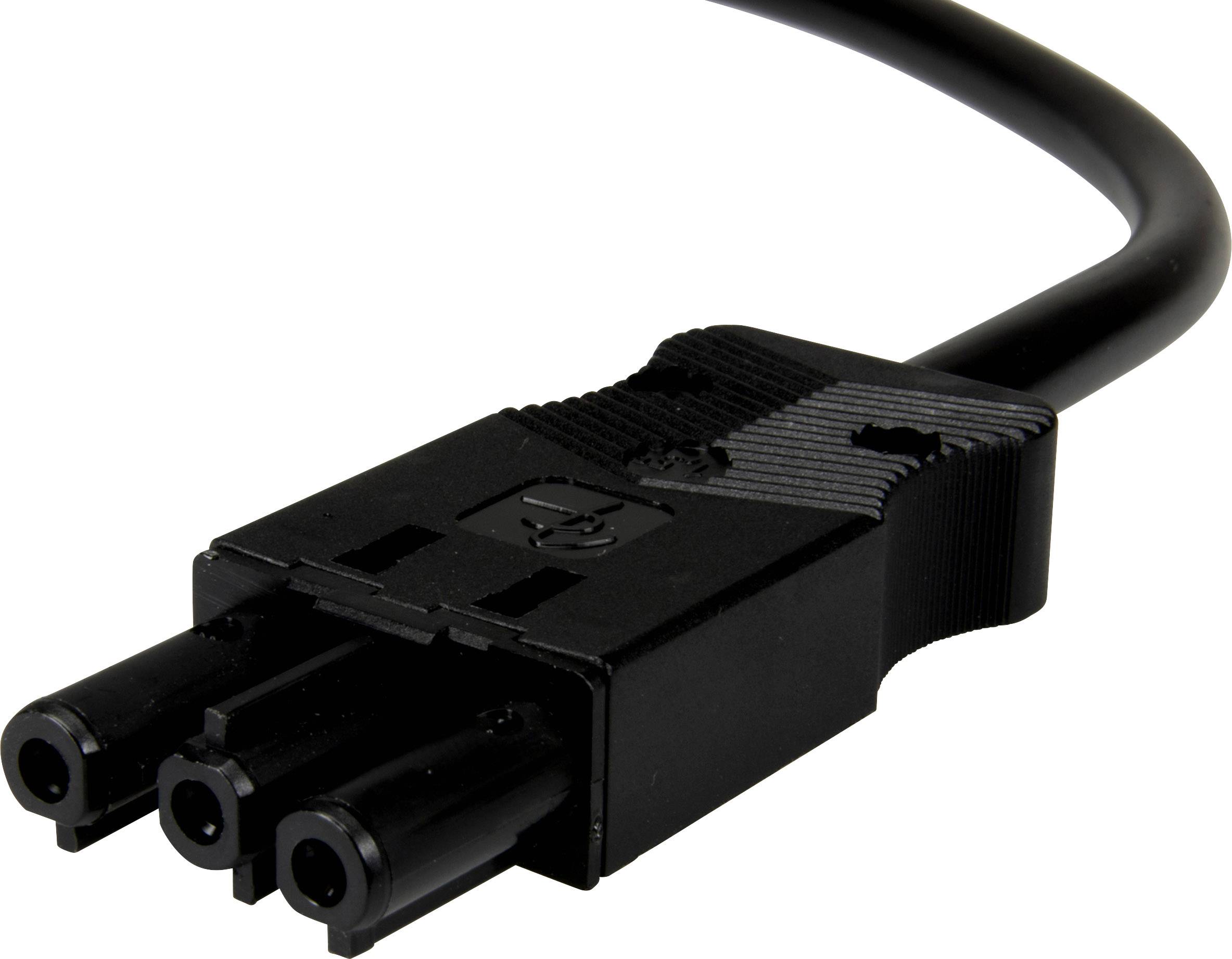 Câble d'appareil électrique noir C5 avec fiche tripolaire, souvent utilisé pour les appareils électroniques tels que les ordinateurs portables et les notebooks.