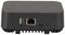 Adaptateur réseau noir avec ports USB, Ethernet et micro-USB, vu de face.