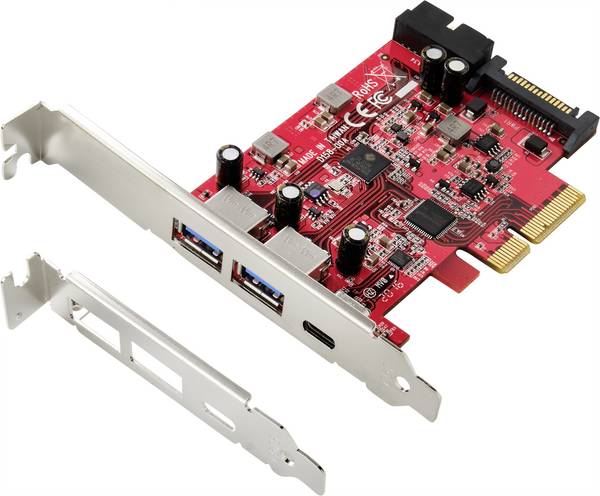Renkforce  1+4 ports Carte contrôleur USB 3.1 USB 3.1 (2è gén.) PCIe x4