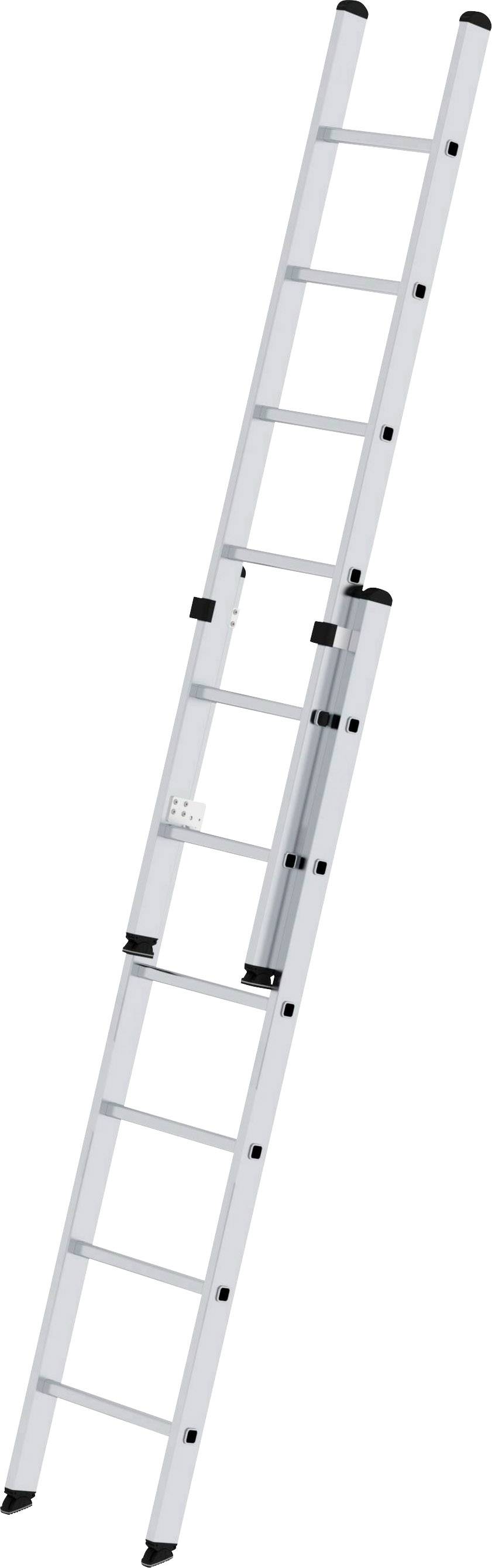 Échelle télescopique en aluminium à deux sections coulissantes, permettant d'atteindre des hauteurs plus élevées.