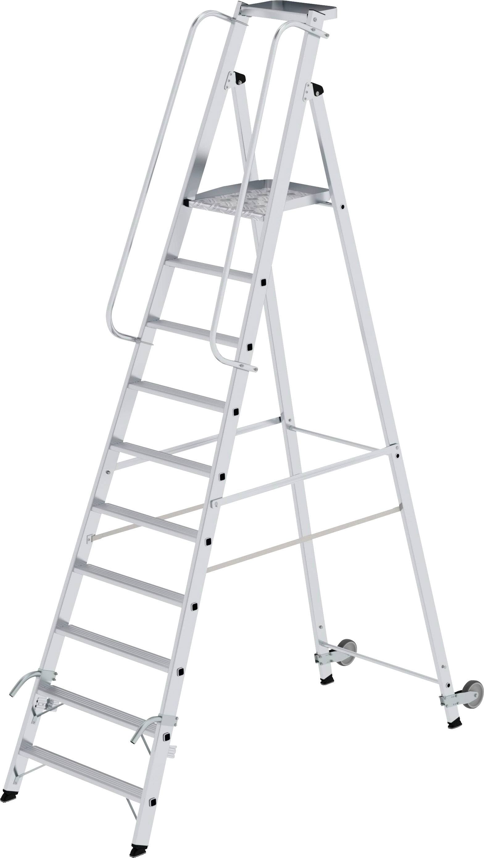 MUNK Günzburger Steigtechnik 51090 aluminium Echelle à plate-forme montage avec outils Hauteur de travail (max.): 4.35 m