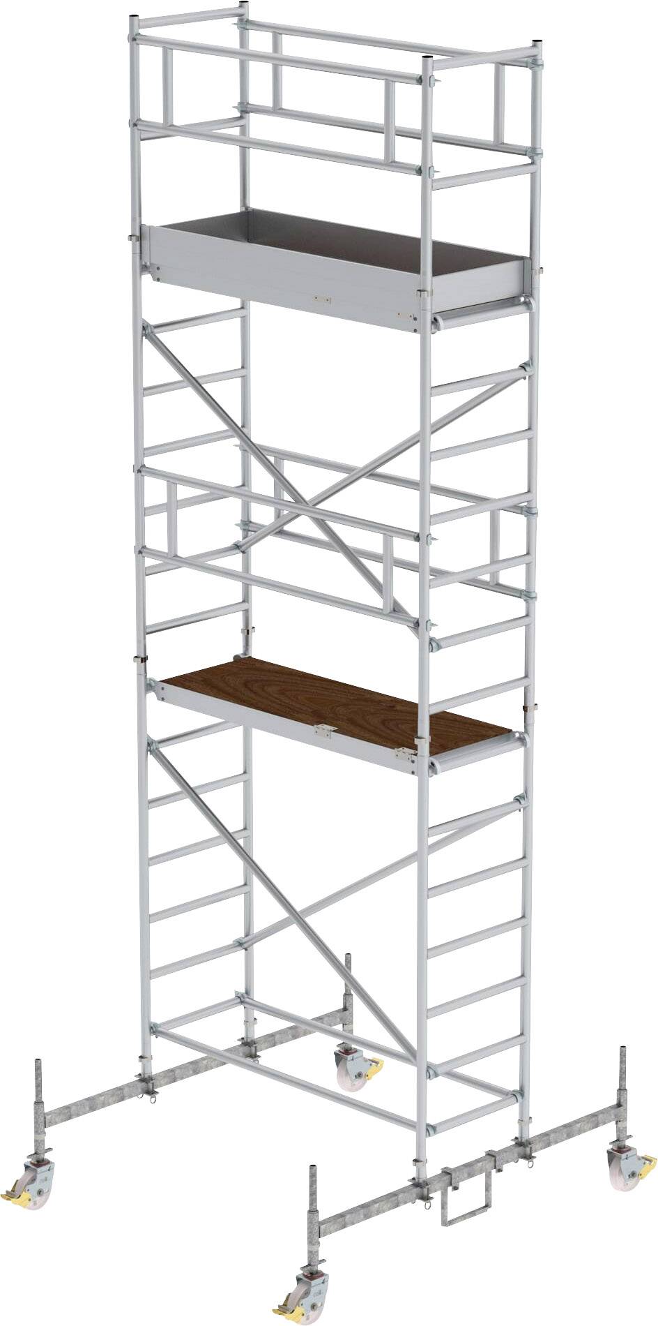 MUNK Günzburger Steigtechnik 154445 aluminium Echafaudage roulant montage sans outils Hauteur de travail (max.): 6.5 m