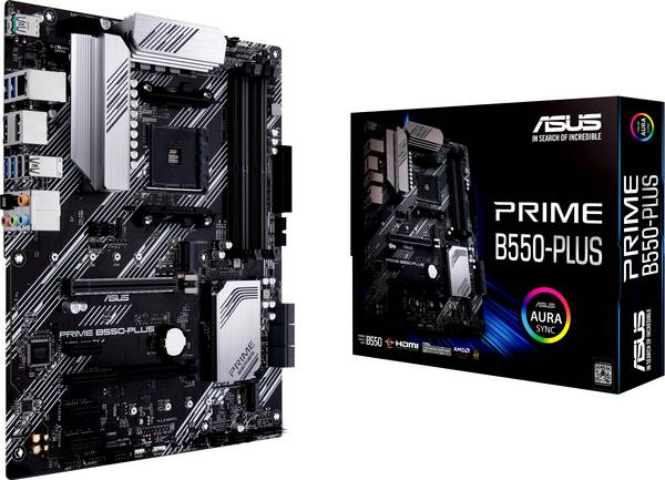 Asus PRIME B550-PLUS Carte mère Socket (PC) AMD AM4 Facteur de forme (détails) ATX Chipset de la carte mère AMD® B550