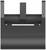 Objet noir rectangulaire doté d'un élément cylindrique central et de deux supports verticaux orientés vers le haut.