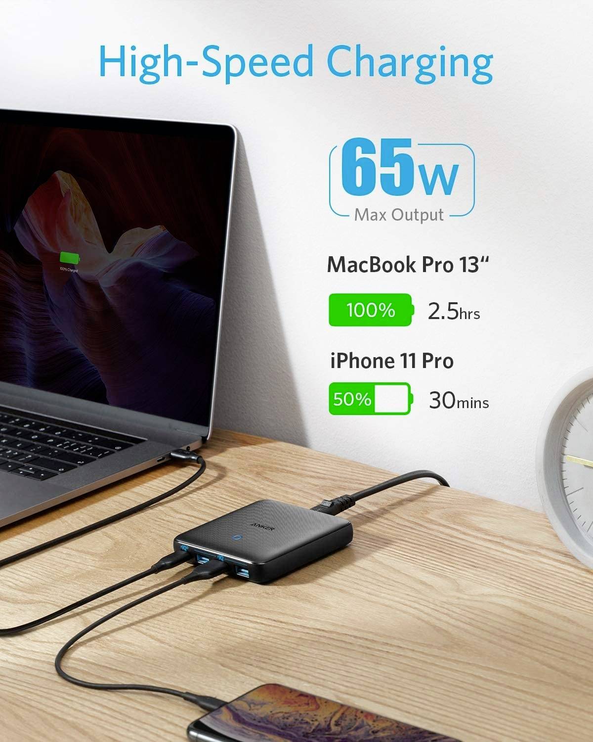 Image du symbole pour Station de charge USB Anker A2045G11 4 x USB, USB-C® femelle