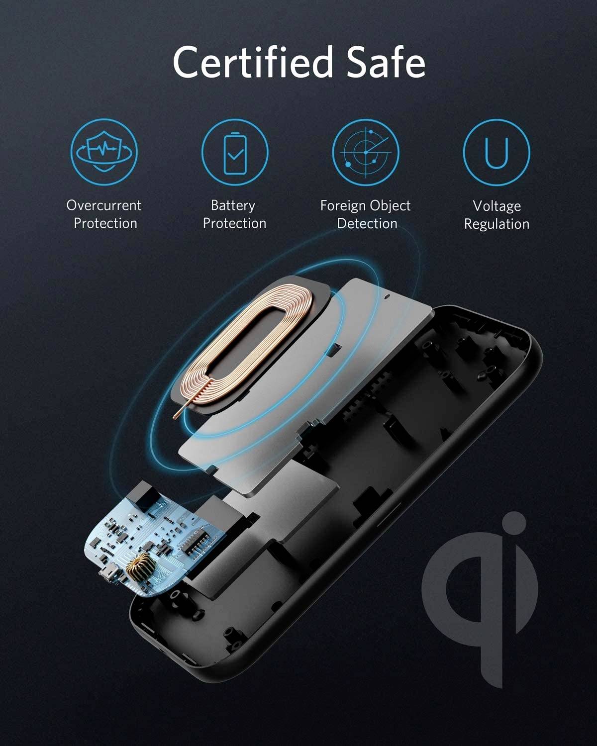 Anker Chargeur à induction 1000 mA PowerWave Pad A2505 Sorties standard Qi noir-6