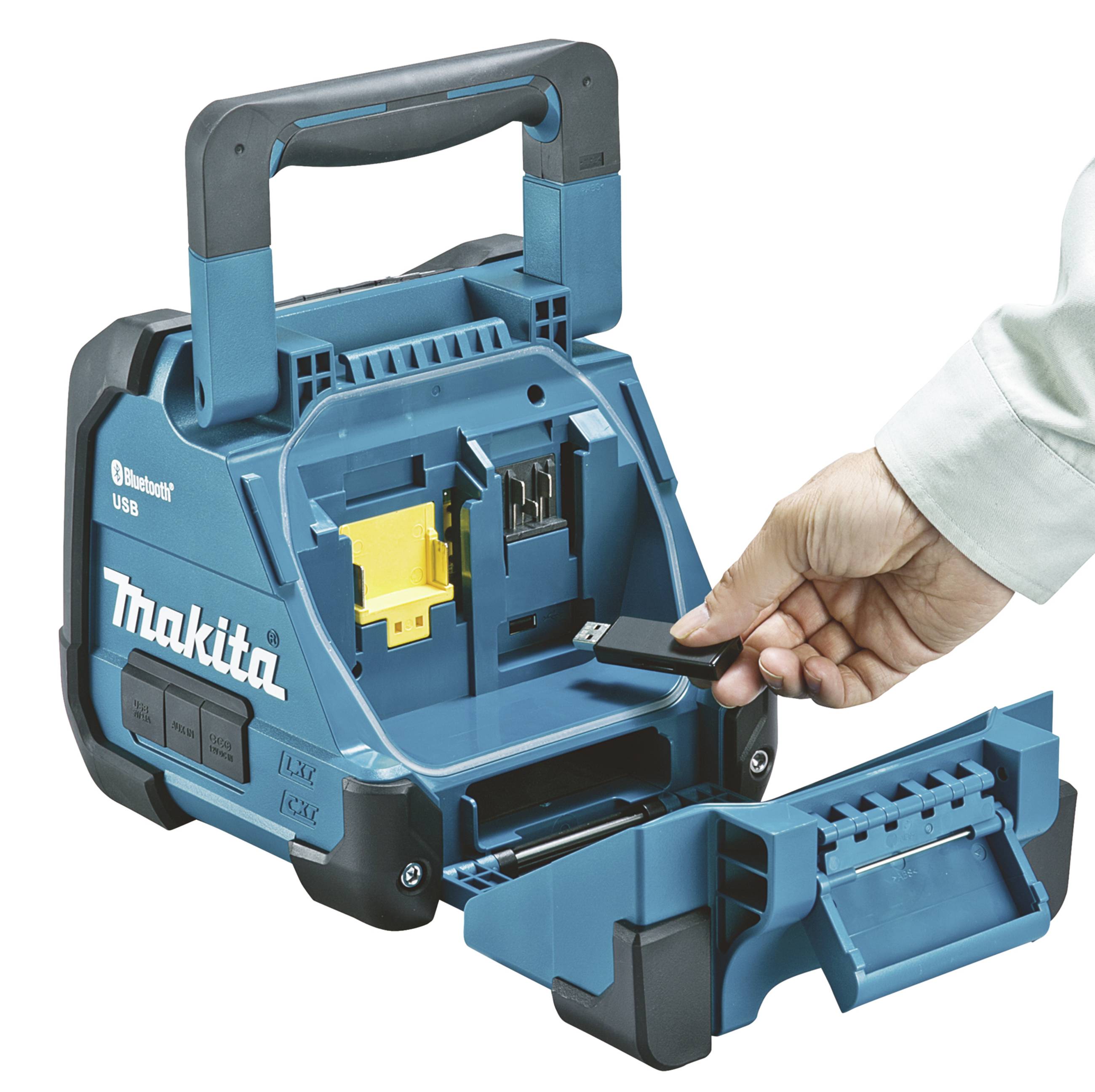 Makita DMR202 Enceinte Bluetooth protégée contre les projections d'eau, anti-chocs turquoise, noir-8