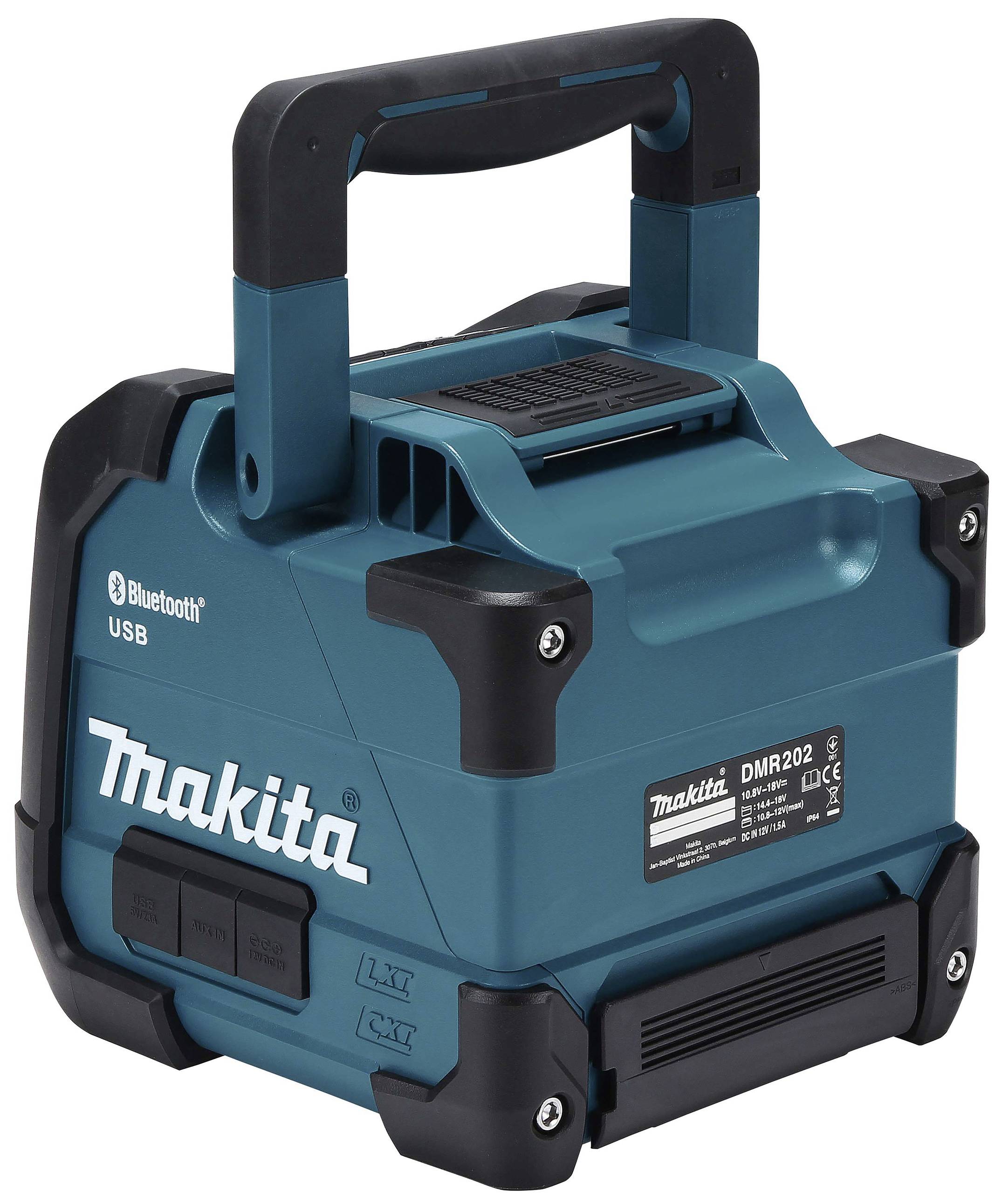 Makita DMR202 Enceinte Bluetooth protégée contre les projections d'eau, anti-chocs turquoise, noir-2