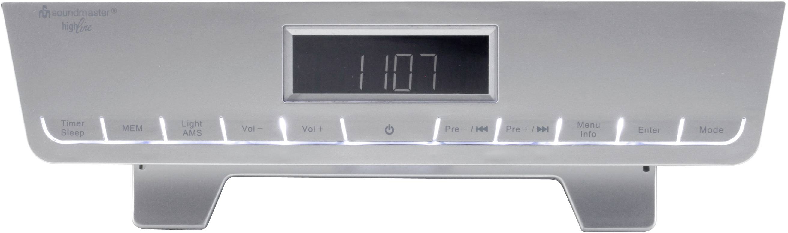 soundmaster UR2016SI Radio de cuisine DAB, DAB+ DAB+, FM argent-2