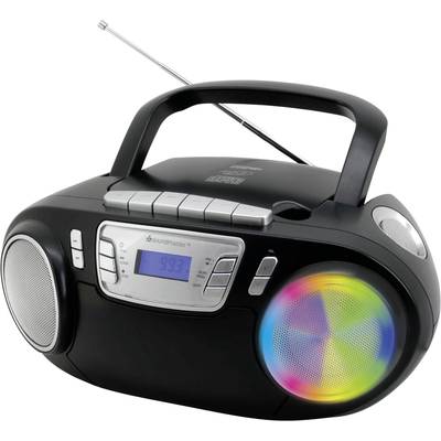 soundmaster SCD5800SW Radio-lecteur CD FM USB, Cassette, Radiocassette avec  microphone noir