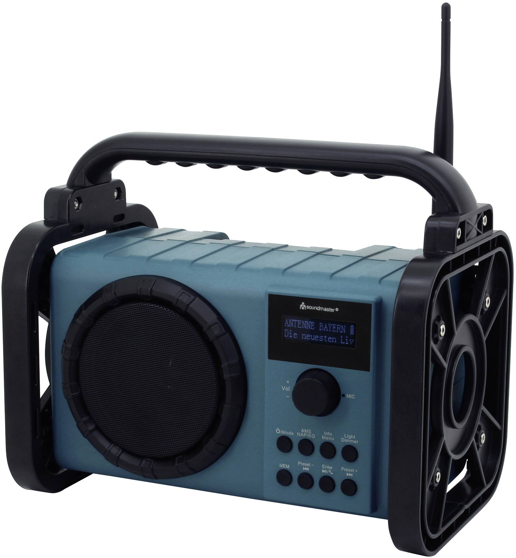 Radio de chantier soundmaster DAB80 DAB+, FM Bluetooth fonction mains  libres, protégé contre les projections d'eau, éta