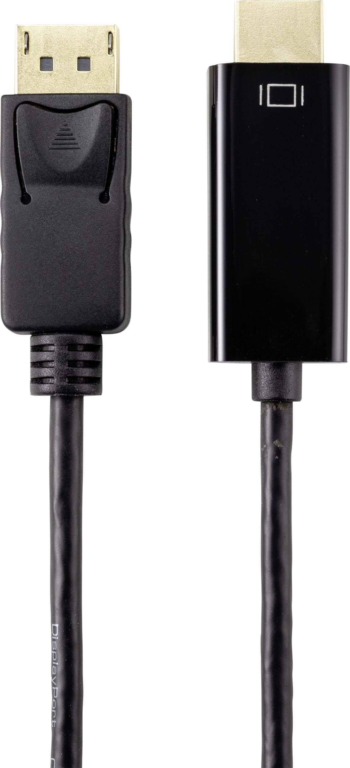 Câble adaptateur Renkforce DisplayPort / HDMI Fiche mâle DisplayPort, Fiche mâle HDMI-A 5.00 m noir RF-4547684 contacts -1