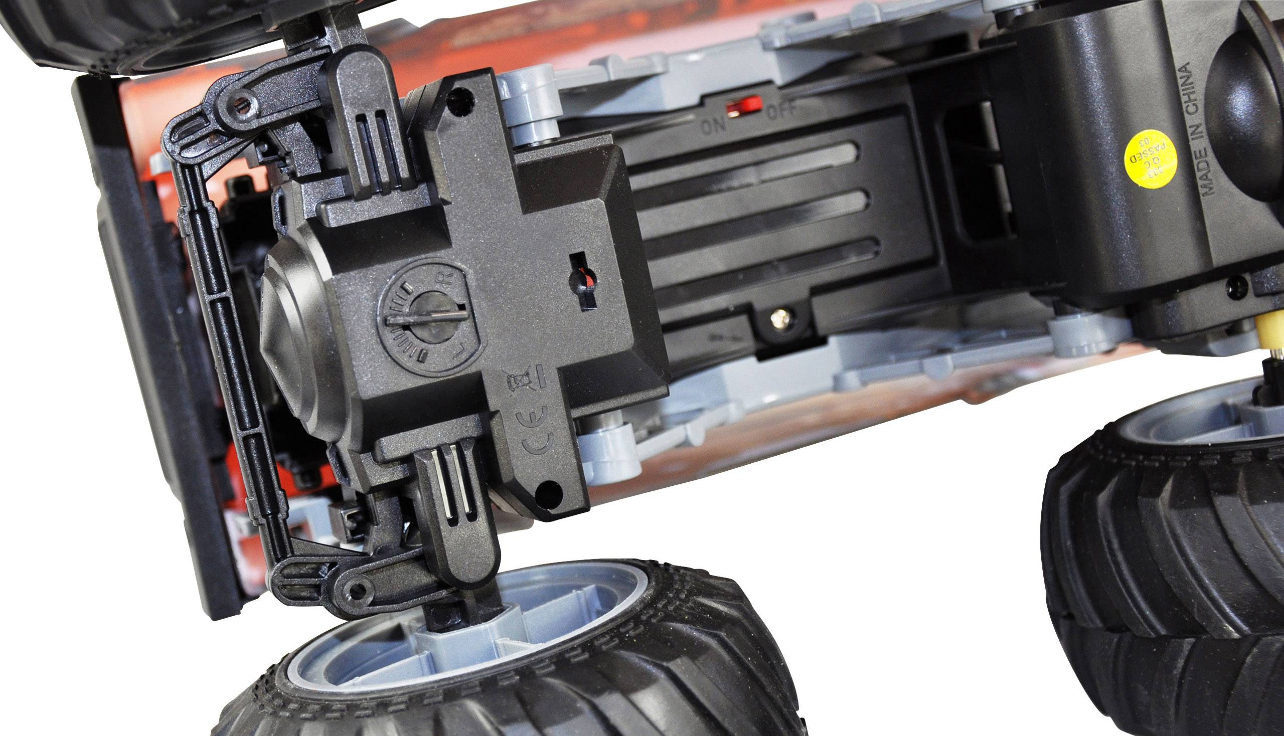 Amewi Crazy SchoolBus orange 1:16 Véhicule RC débutant électrique Monstertruck 100% RtR 2,4 GHz avec accu, chargeur et p-4