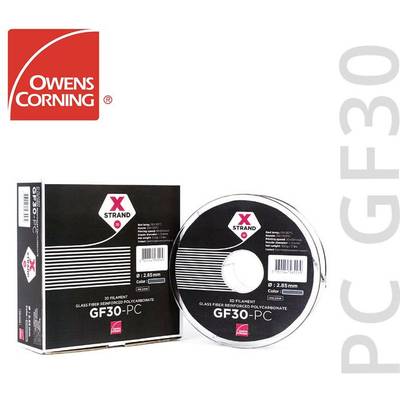 Owens Corning FIXD-1000-001 Xstrand GF30 Filament PC (polycarbonate) résistant aux UV 1.75 mm 500 g noir  1 pc(s)
