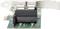 Une carte mère verte avec dissipateur thermique, connecteur PCIe et support métallique. Adaptée pour l'installation dans des ordinateurs ou des serveurs.