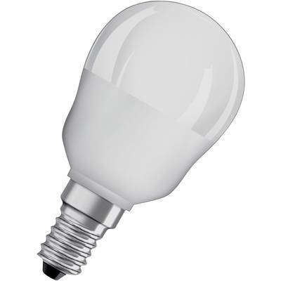 Ampoule LED blanche avec douille E14 argentée, présentée sur fond blanc. Adaptée aux économies d'énergie.