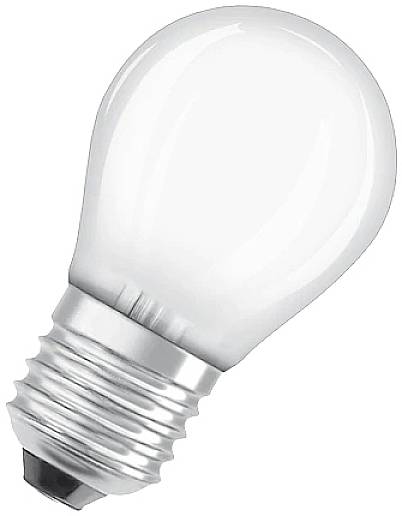 Une ampoule blanche à vis, orientée légèrement vers le haut.