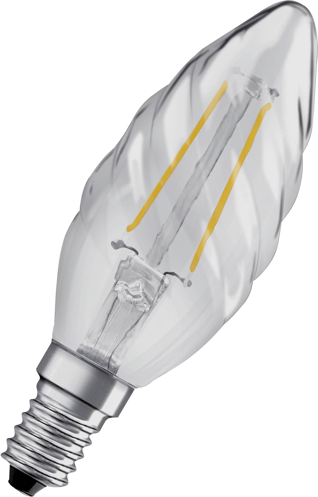 OSRAM HOMELIGHTING 4058075436565 LED CEE F (A - G) E14 forme de flamme torsadée 2.5 W = 25 W blanc chaud (Ø x H) 35 mm x