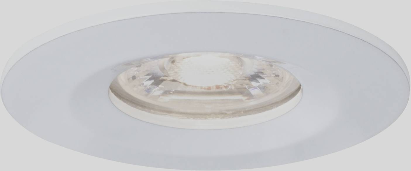 Luminaire encastré au cadre blanc avec lampe LED apparente. Parfait pour un éclairage d'ambiance moderne et minimaliste.