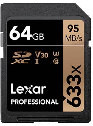 Lexar Lexar SDXC Card 64GB Professional 633x U Carte SDXC 64 GB Class 10