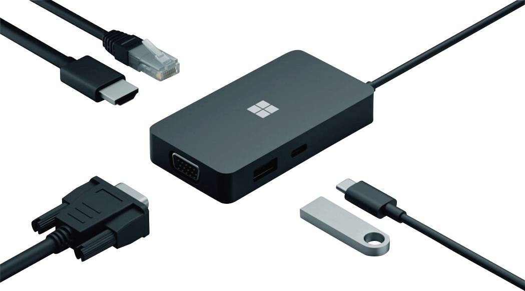 Microsoft Réplicateur de port Microsoft USB-C Travel Hub - Dockingstation - USB-C Convient pour les marques: Microsoft S-4