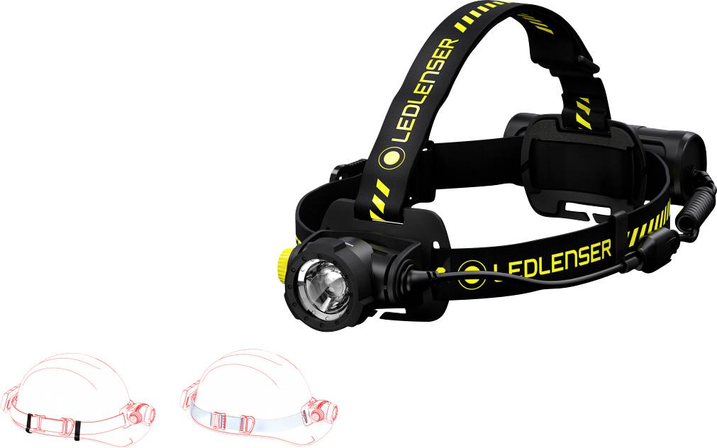 4 clips de fixation sur casque pour lampes frontales Led Lenser