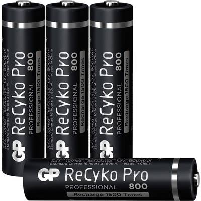GP Batteries ReCyko+Pro HR03 Pile rechargeable LR3 (AAA) NiMH 800 mAh 1.2 V 4 pc(s)