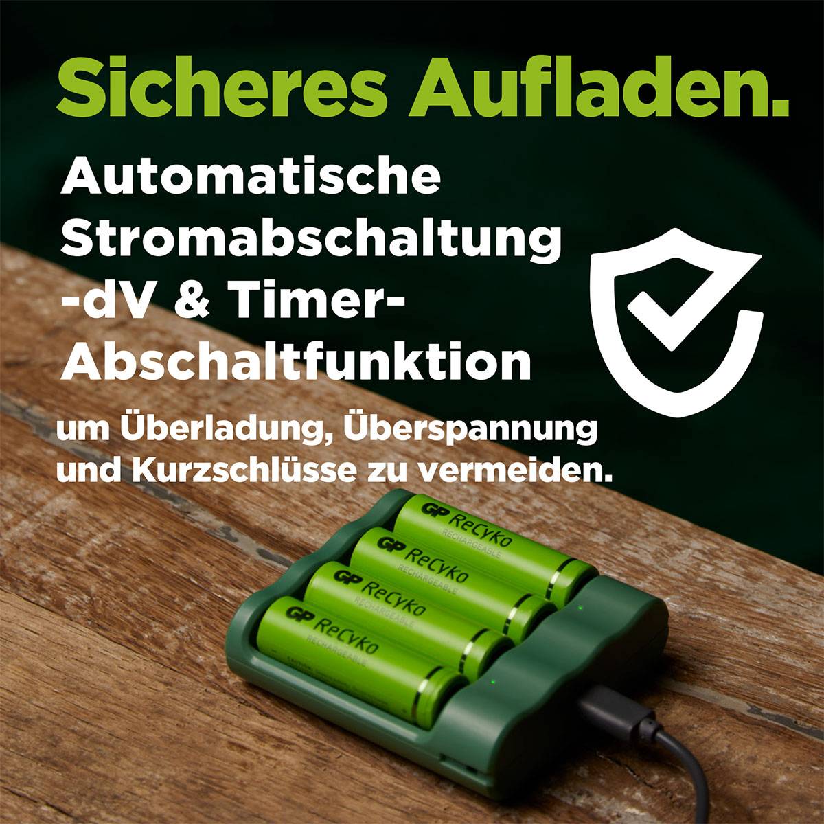 GP GPRCKCH421U370 Chargeur de piles rondes NiMH LR03 (AAA), LR6 (AA)-13