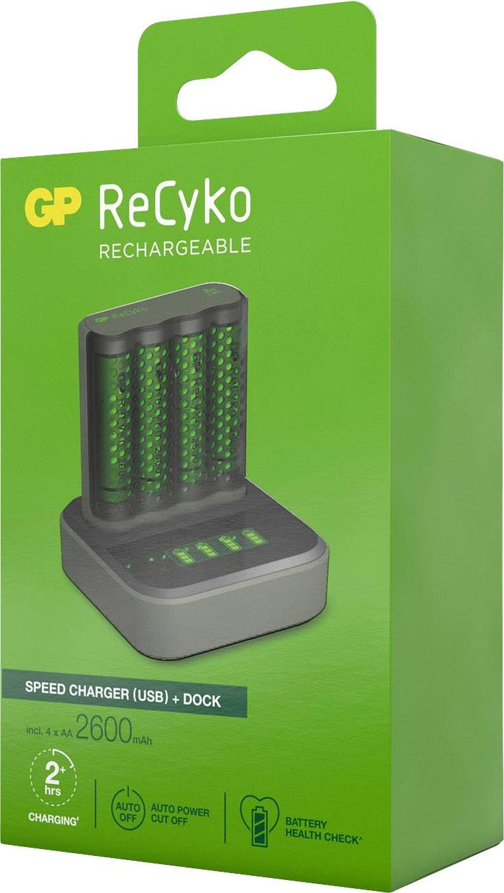 GP GPRCKCHM451D493 Chargeur de piles rondes NiMH LR03 (AAA), LR6 (AA)-2