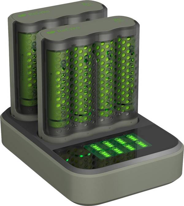 GP GPRCKCHM451D523 Chargeur de piles rondes NiMH LR03 (AAA), LR6 (AA)
