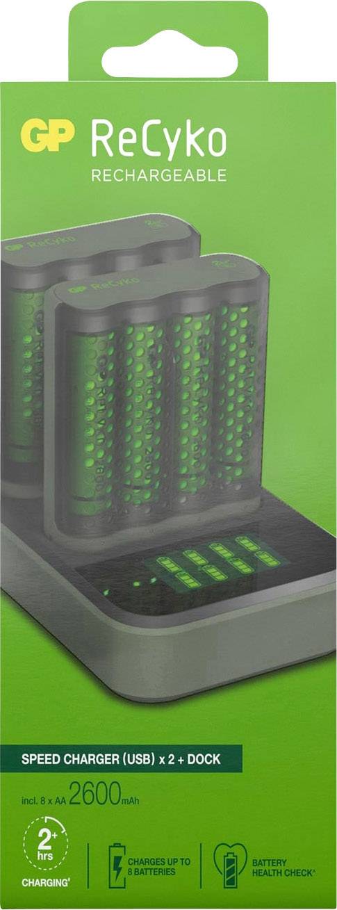 GP GPRCKCHM451D523 Chargeur de piles rondes NiMH LR03 (AAA), LR6 (AA)-6