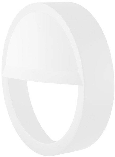 Un support blanc semi-circulaire avec une section ouverte, adapté à des applications telles que l'éclairage ou le design.
