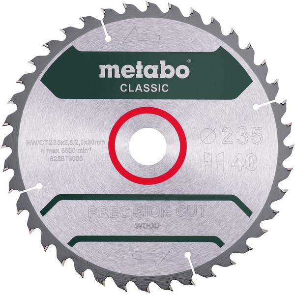Metabo  628679000 Lame de scie circulaire 235 x 30 x 2 mm Nombre de dents: 40 1 pc(s)