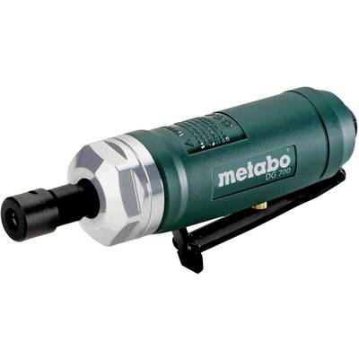 Un meuleuse d'angle pneumatique portable verte de la marque 'Metabo', modèle DG 700. Idéal pour des travaux de précision en atelier.