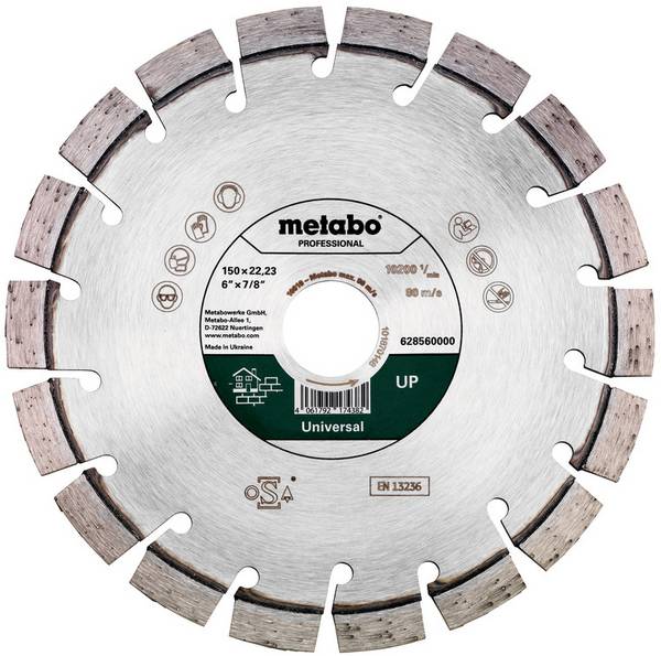 Metabo 628560000  Disque à tronçonner diamanté Diamètre 150 mm Ø de perçage 22.23 mm  1 pc(s)