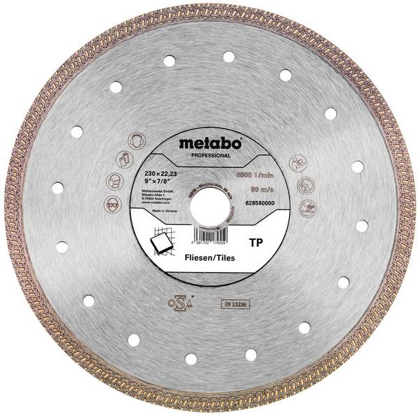 Metabo 628580000  Disque à tronçonner diamanté Diamètre 230 mm Ø de perçage 22.23 mm  1 pc(s)