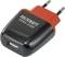 Chargeur USB noir avec fiche rouge 'VOLTCRAFT SPAS-2100', adapté aux prises électriques européennes.
