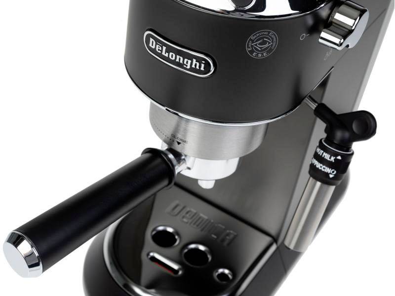 DeLonghi De'Longhi Siebträgermaschine Dedica EC 685.BK Schwarz Machine à expresso noir 1350 W compatible pad E.S.E, avec-5