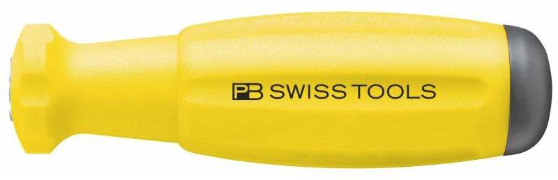 Poignée de tournevis jaune avec impression noire 'PB SWISS TOOLS'.