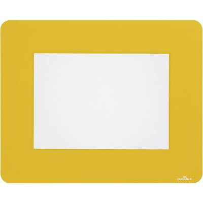 Cadre photo jaune avec un intérieur blanc, vide.