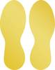 Durable 104704 Forme de marquage au sol pied, amovible jaune 5 paire(s) (l x H) 90 mm x 240 mm