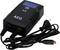 Chargeur de batterie AEG, 4A, avec écran LCD, affiche l'état de charge et le mode, avec câble d'alimentation et fiche européenne.