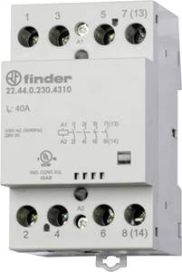 Finder 22.44.0.024.4717 Contacteur d'installation 3 NO (T), 1 NF (R) 24 V 1 pc(s)