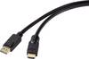 Câble adaptateur Renkforce DisplayPort / HDMI Fiche mâle DisplayPort, Fiche mâle HDMI-A 10.00 m noir RF-4581870 Câble DisplayPort