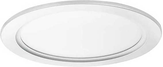 Plafonnier LED blanc rond au design moderne et épuré. Idéal pour les espaces de vie ou les bureaux.
