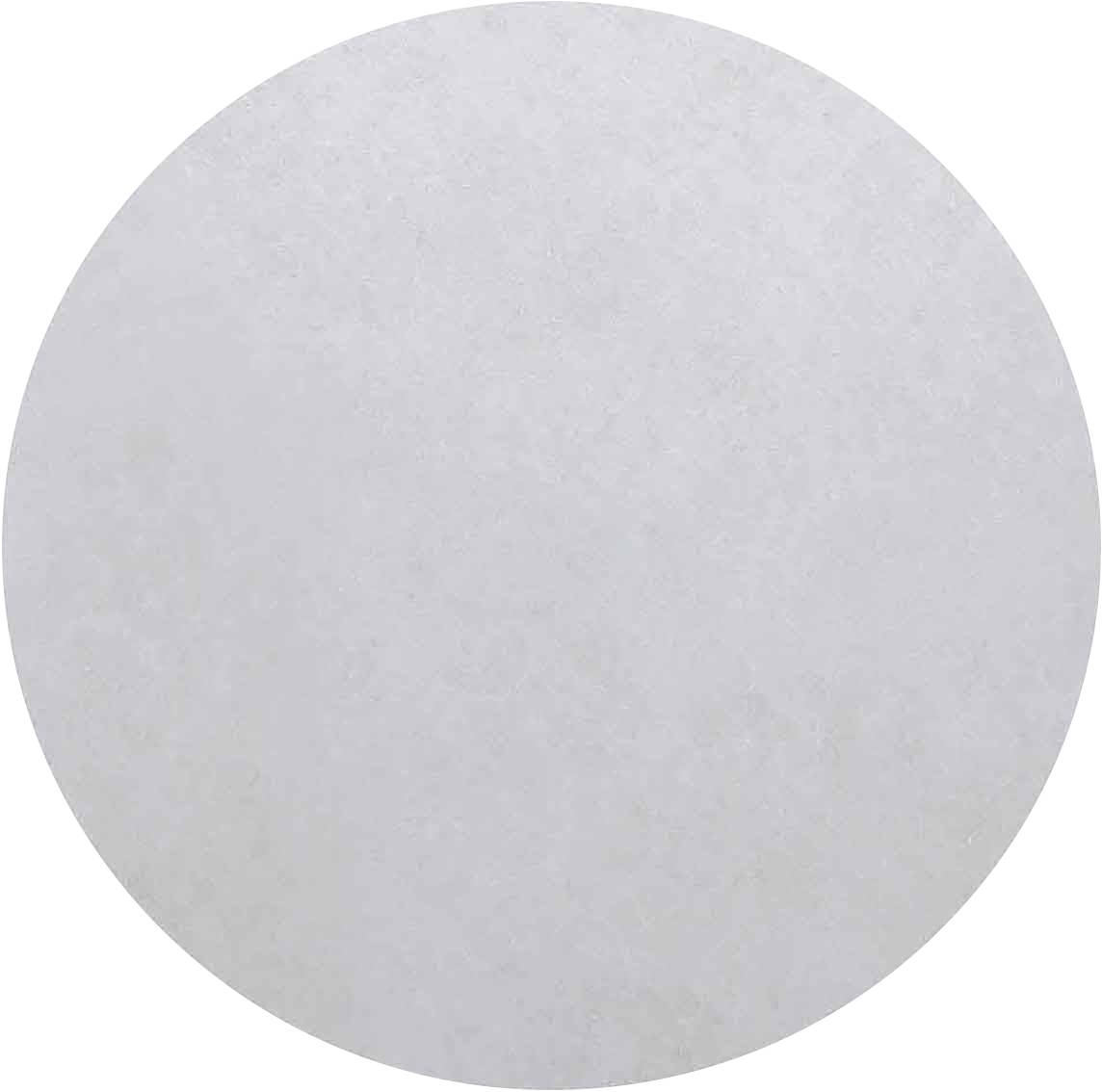 Zone grise circulaire sur fond blanc.