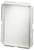 Un cadre rectangulaire blanc en plastique avec des trous de vis le long des bords. Adapté pour une installation dans les murs ou les plafonds.