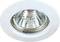 Un luminaire encastré au cadre métallique avec un réflecteur brillant à l'intérieur.