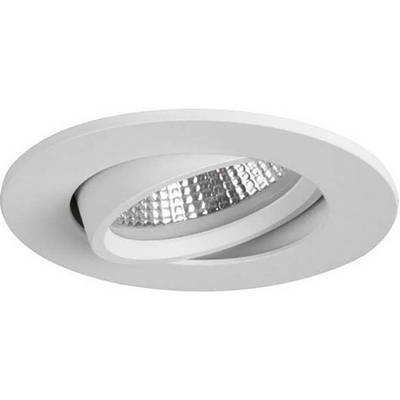 Projecteur de plafond LED avec cadre rond orientable et surface réfléchissante pour un éclairage ciblé dans les espaces intérieurs.