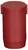 Bouchon cylindrique rouge en plastique avec une surface supérieure plate, servant probablement de capuchon de protection pour un raccordement.